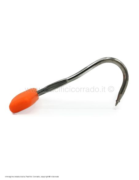 Gancio a uncino con manico arancione in pvc