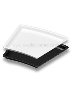 Linea Siracusa vassoio per alzata 259x247x30h mm disponibili in colore bianco e nero