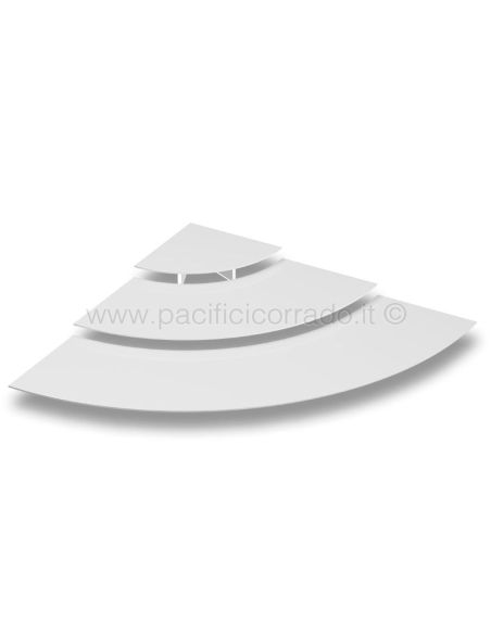 alzata a tre piani di colore bianco