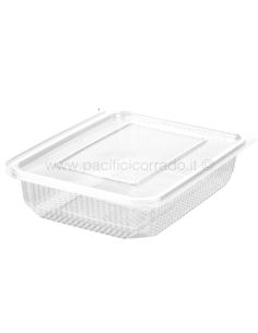Contenitore gastronomia PET S30T 870 cc Cristalpack 50 pezzi con coperchio unito chiuso