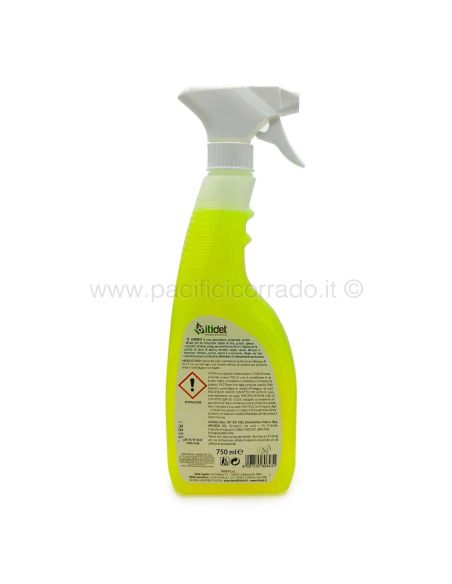 Itidet Energy 750 ml sgrassatore universale pronto uso vista del flacone con etichetta