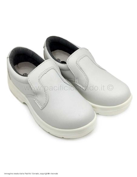 Scarpa antinfortunistica bianca ATENE S1 SRC immagine con la coppia di scarpe