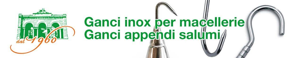 Ganci inox per macellerie