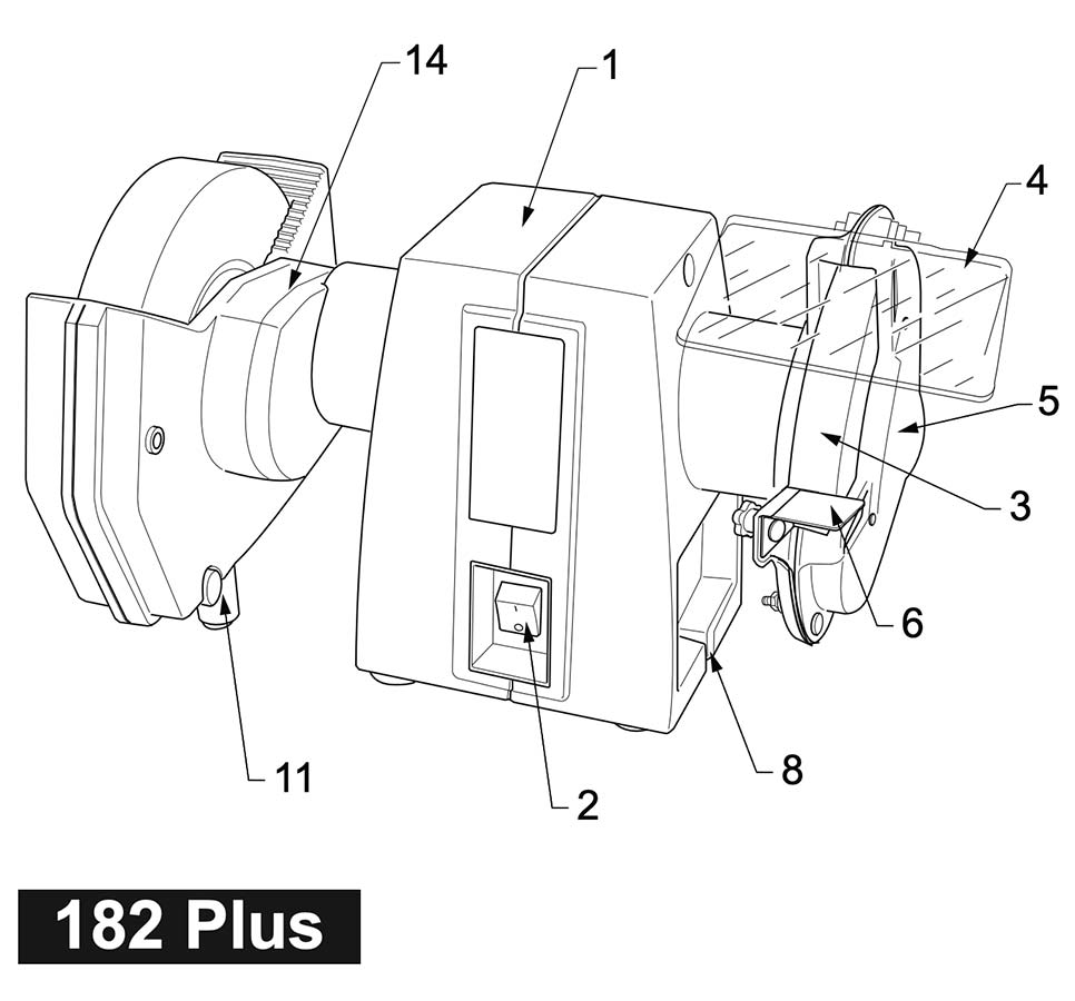 disegno della mola 182 plus