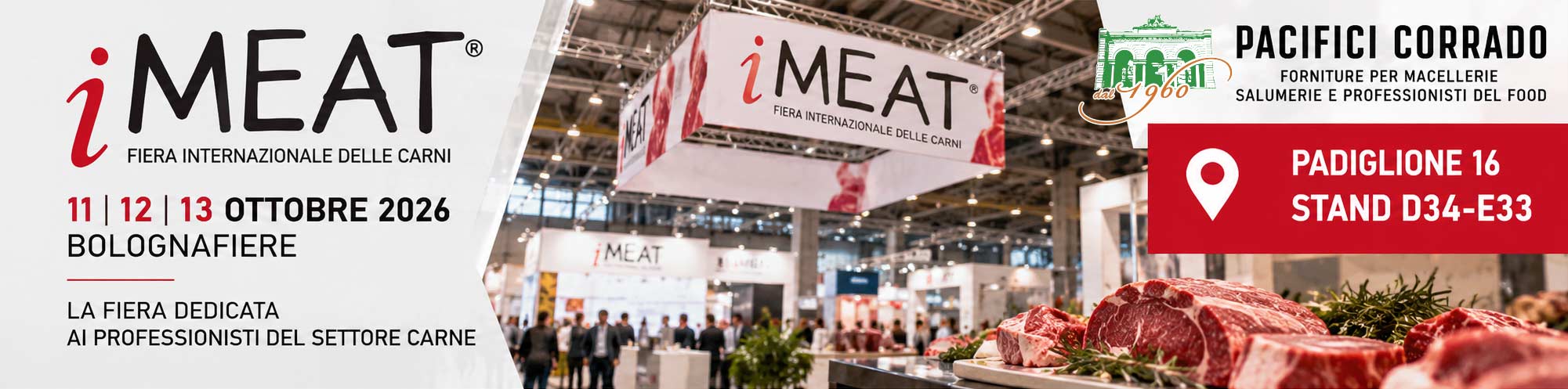 Pacifici Corrado a iMEAT 2026, BolognaFiere, Padiglione 16 Stand D34-E33