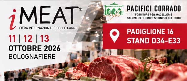 Pacifici Corrado a iMEAT 2026, BolognaFiere, Padiglione 16 Stand D34-E33