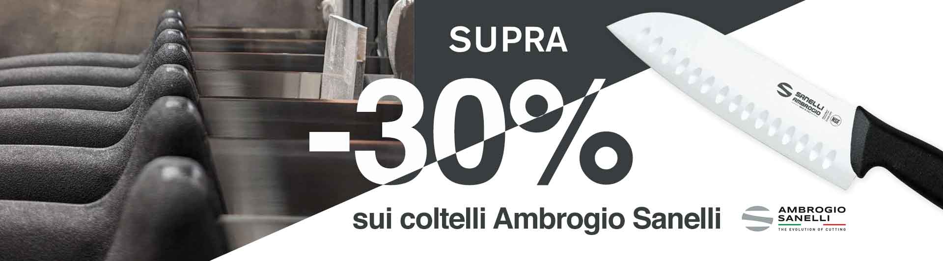 -30% di sconto sui coltelli Ambrogio Sanelli