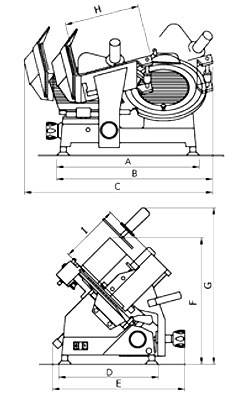 misure affettatrice noaw 250 